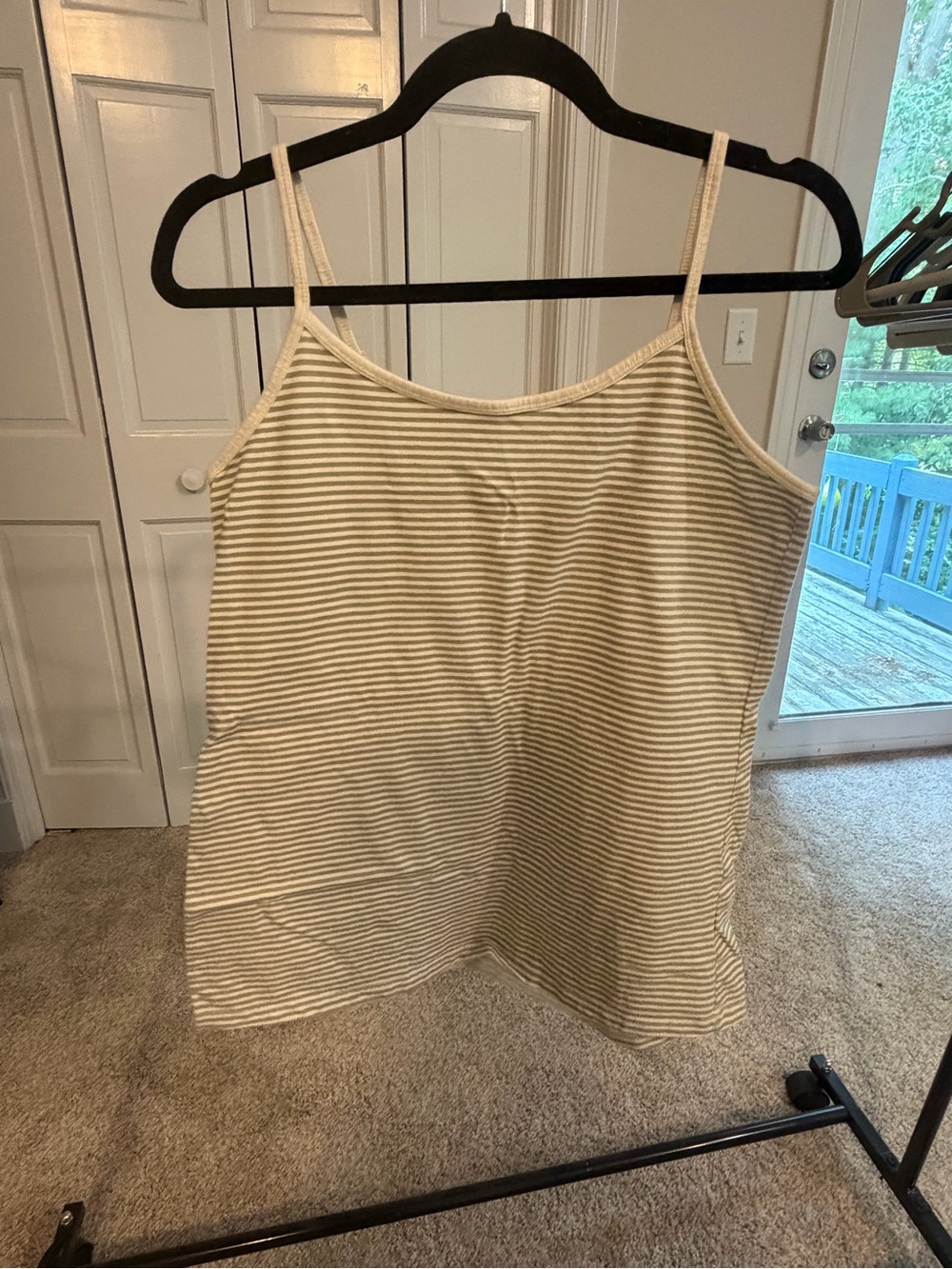 torrid Cream and White Striped Spaghetti Strap Cami